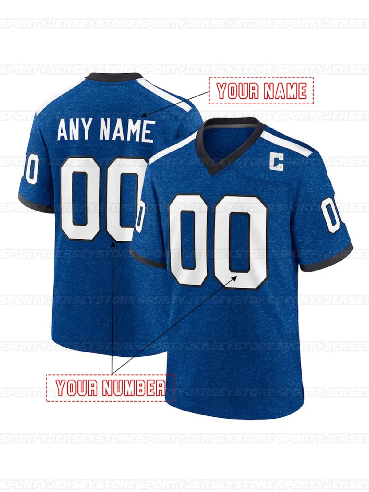 Custom 2025 Football Jersey Anthony Richardson Sr. Jonathan Taylor Alec Pierce Zaire Franklin Xavien Howard3