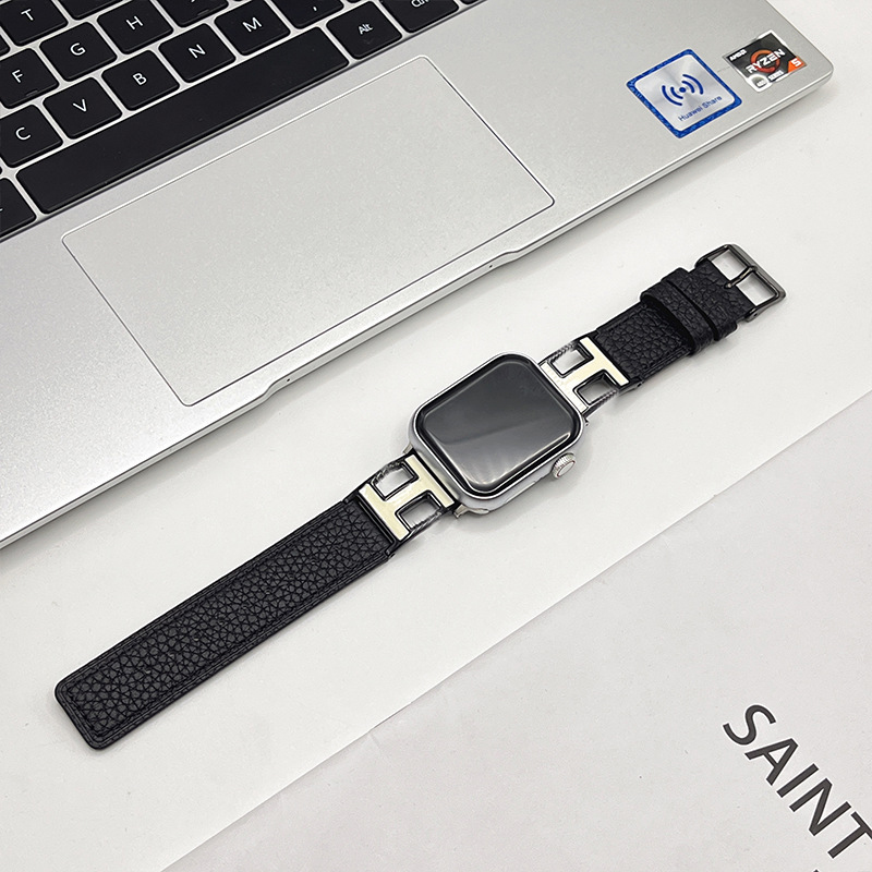 Lychee patterned leather strap top layer leathe TOGO leather fashion strap Apple strap 38mm 40mm 41mm 42mm 44mm 45mm iWatc series luxury designer