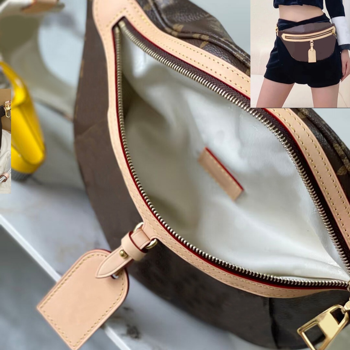 Leather Bum bag designer fanny pack women belt bag designer waist bags black brown mens crossbody luxury mini bumbags zipper fashion retro classical vintage xb178