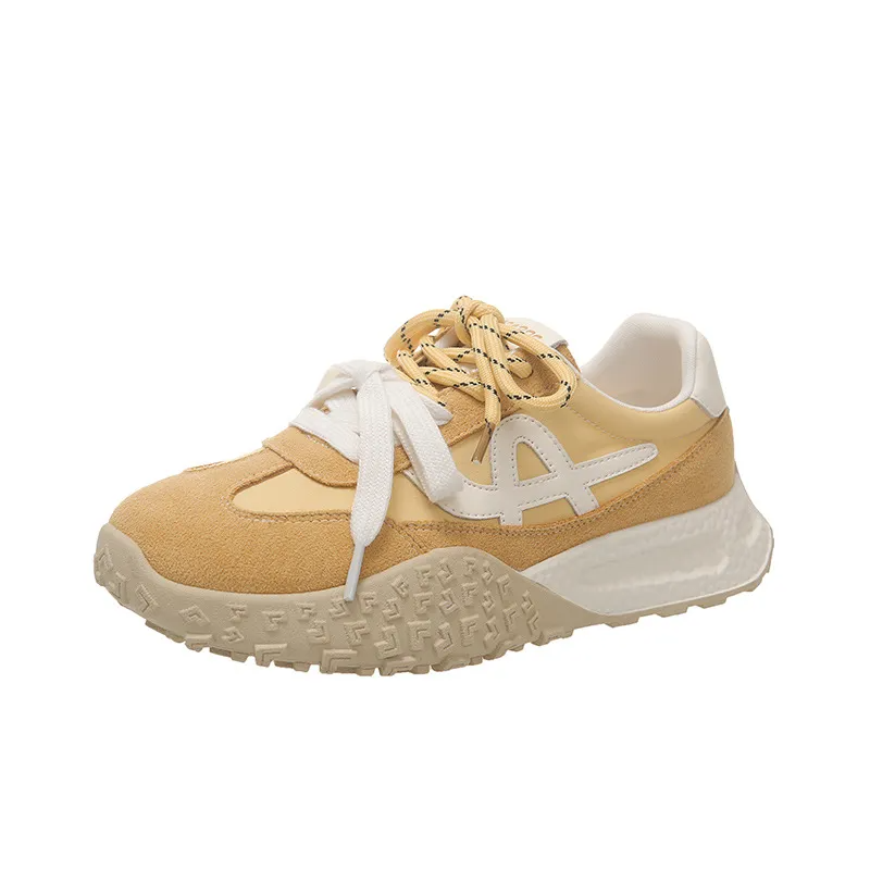 hot new designer for womens casual beige yellow outdoor sneakers sport shoes size 35-40