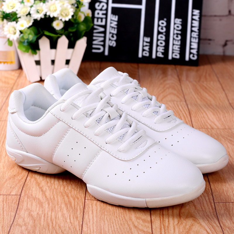 White aerobics shoes childrens fitness shoes Gymnastics Sports Dance Shoes cheerleading shoes womens square dance shoes 241111