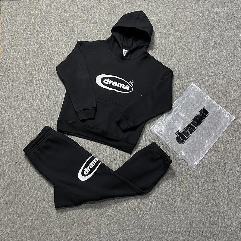 Men's Hoodies 25ss Oversized Heavyweight Cotton Drama Call Casual Street Embroidery Basic Slogan Sports Suit Men Women Sweatpants