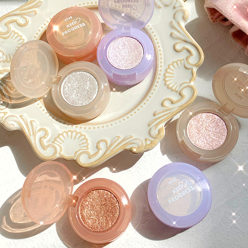 6 Colors Monochrome Glitter white Eyeshadow Pearlescent Highlighter Powder Dia Shadow Palette Bright Shiny Eye Makeup Cosmetics X250727