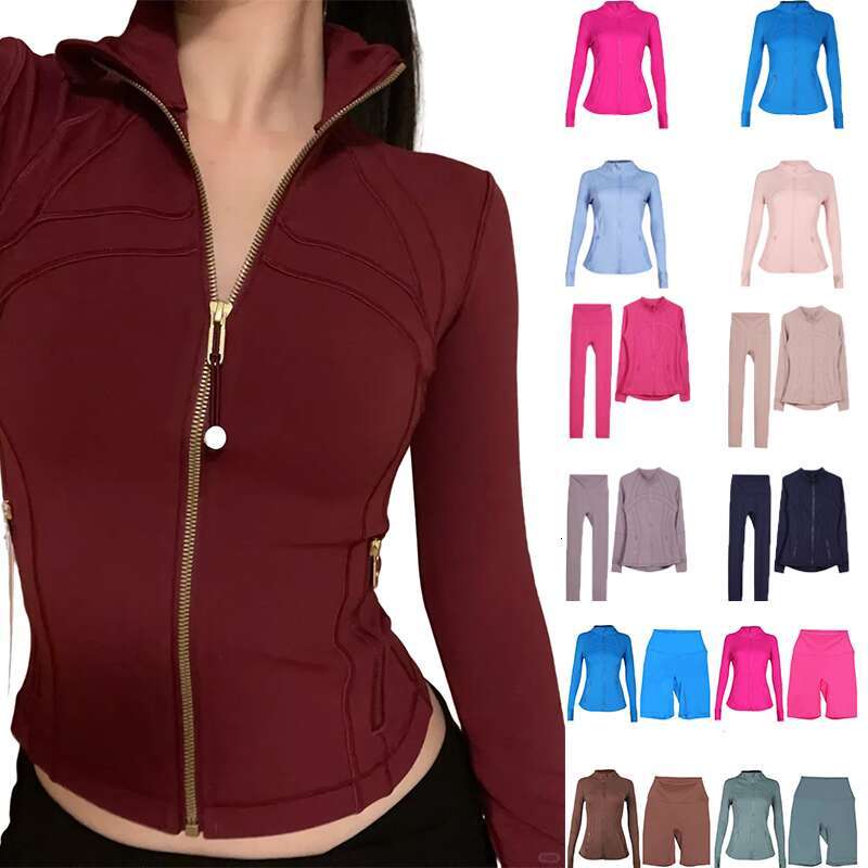 TOP luluity lemones Set jacket set shirt short Yoga Jackets sweatshirt alosness women clothes luluity lemones leggings jacket set short pants