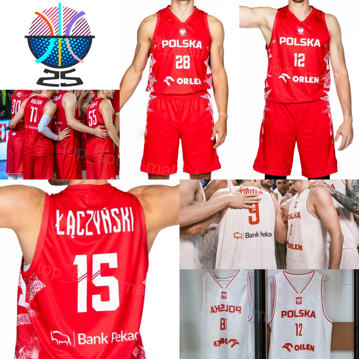 Print 25-26 EuroBasket Poland Basketball Jerseys 9 Mateusz Ponitka 23 Michal Michalak 3 Michal Sokolowski 2 Aleksander Balcerowski 0 Andrzej Pluta Mans Youth Woman