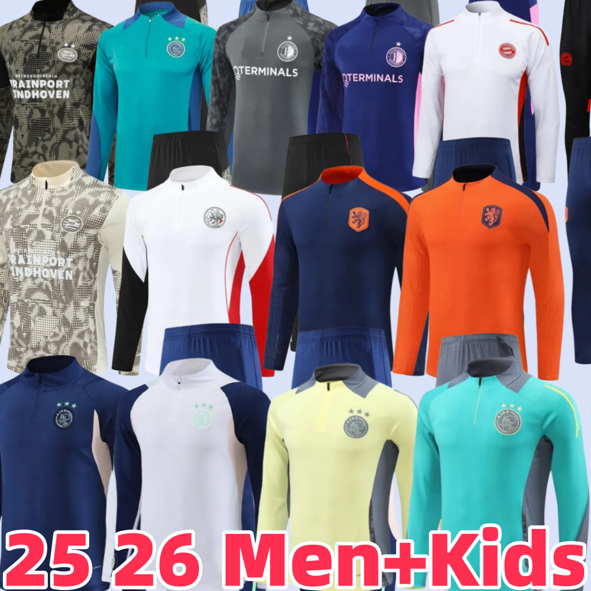 2025 2026 FeyeNOords Soccer Jerseys Gimenez Danilo Football shirts TIMBER PAIXAO SZYMANSKI TAABOUNI 25/26 FeyeNOords long sleevesSportswear TRAINING SUIT 666