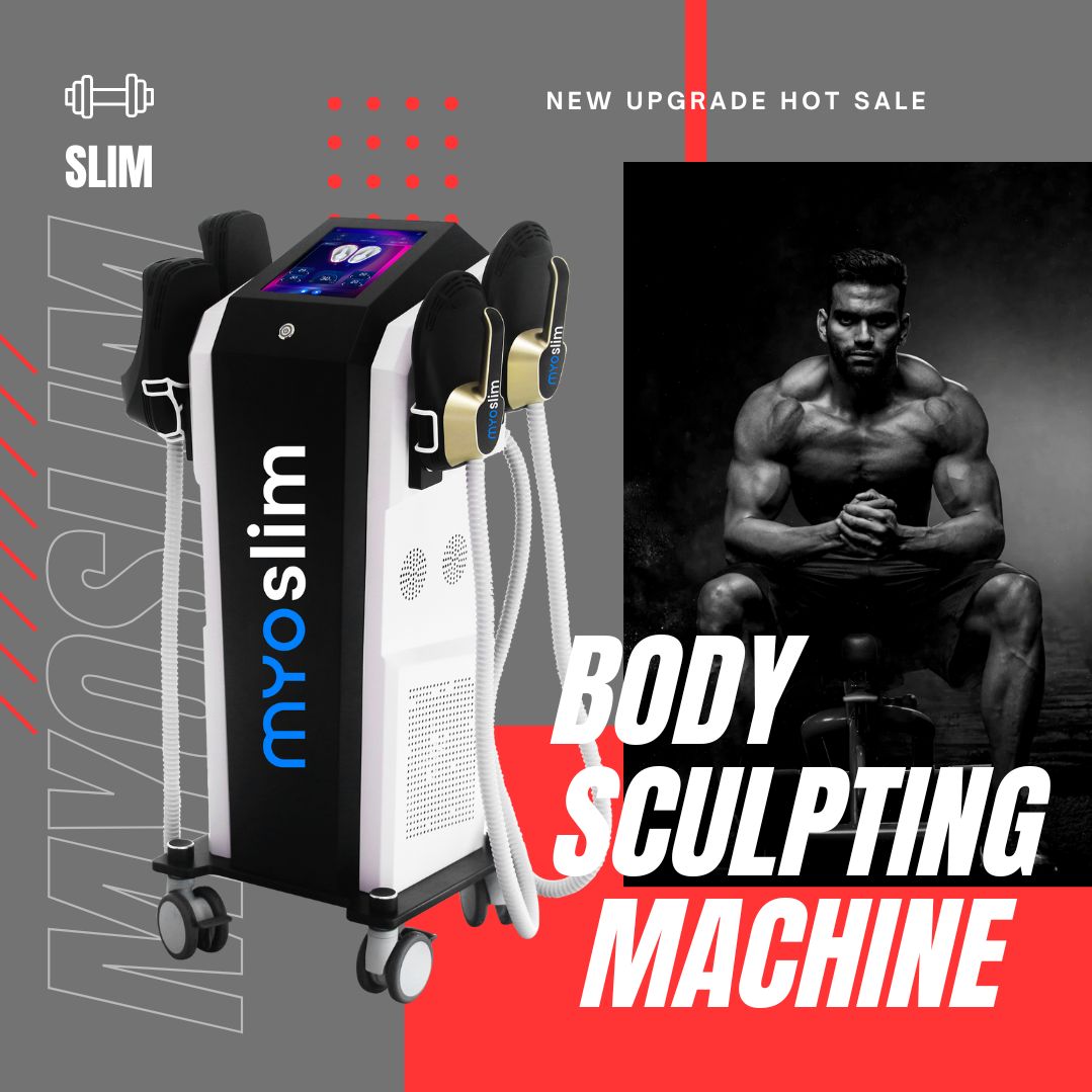 Muscle Toning EMS Machine Myoslim Professional Aesthetic Slimming Equipment For Fat Reduction Build Abs Burn Fat and Build Muscle Body Sculpting Beaut