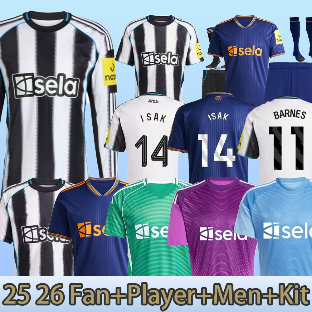 25 26 newcastled united Soccer Jerseys Bruno G 14 Isak GordonBotman Joelinton Tonali Livramento Willock Krafth jersey football shirt kit kids nufc 25 26 long 333