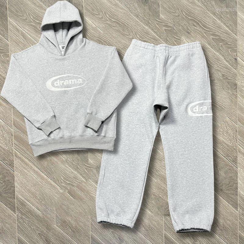 Men's Hoodies 25ss Oversized Heavyweight Cotton Drama Call Casual Street Embroidery Basic Slogan Sports Suit Men Women Sweatpants