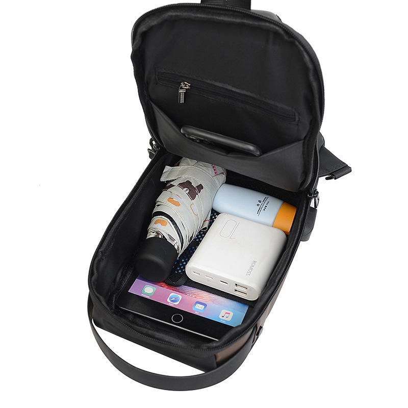 Free shipping designer bag men's USB new cycling bag men's waterproof chest backpack outdoor sports large capacity diagonal cross chest bag 