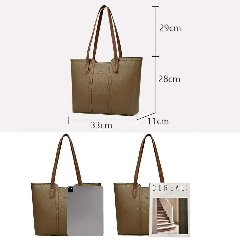 Genuine Brand Bags Designer High Quality Soft Leather Large Women 2024 Shoulder Bag Handbag Shopping Messenger