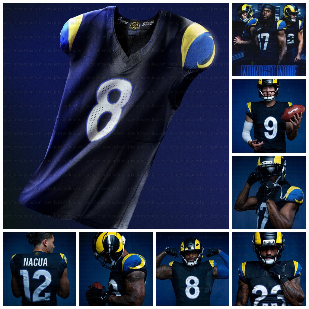 9 Matthew Stafford Ram 2025 Rivalries Football Jersey Kyren Williams Aaron Donald Puka Nacua avante Adams Christian Rozeboom Jaylen McCollough Stetson Bennett IV