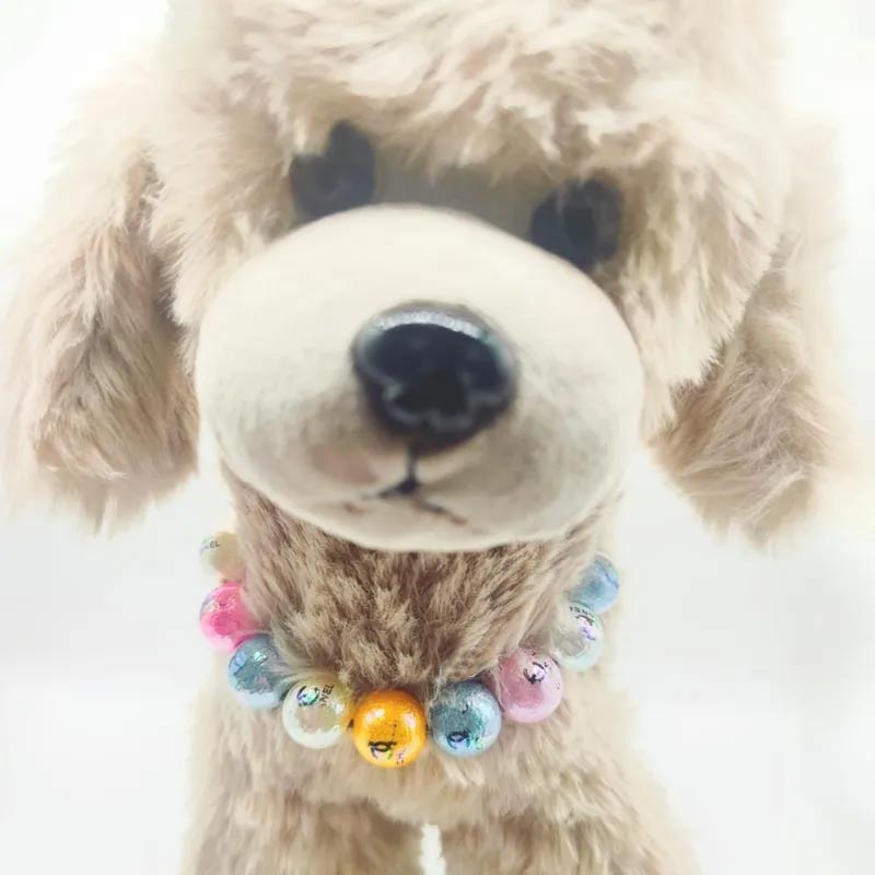 Designer Dogs Collar Cat Pearl Collars, Cute Fashion Pet PU Leather Collars Necklace for Small Dog Pets Wedding Party Luxurious Birthday Gift White S 