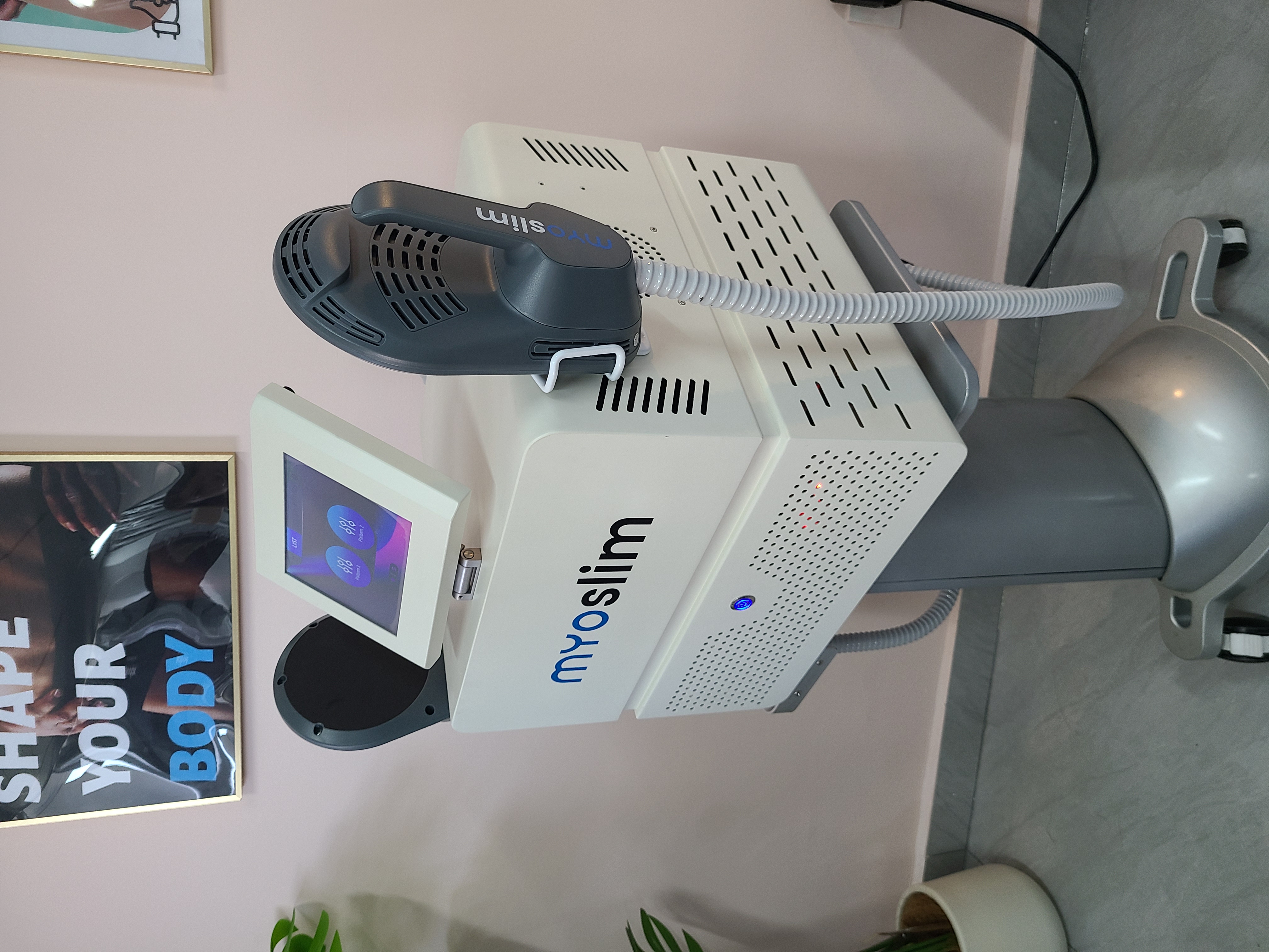 EMS Body Muscle Stimulator Myoslim Portable Slimming Machine For Home Use Fat Reduction Build Abs Tone Buttocks Tighten Skin Improve Body Shape Non-In