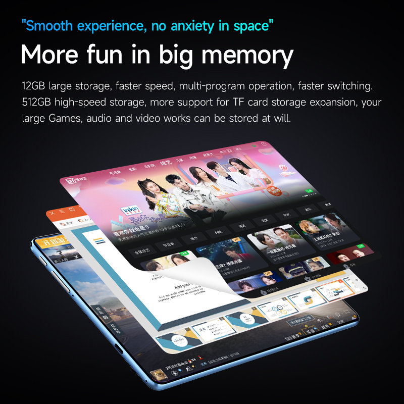 X95 Tablet PC 14 inch HD Screen Android 10.1 ,MediaTek X30 CPU,12GB+512GB Android Tablet,16MP+32MP Camera ,20000mAh Battery, 5G Dual SIM Card