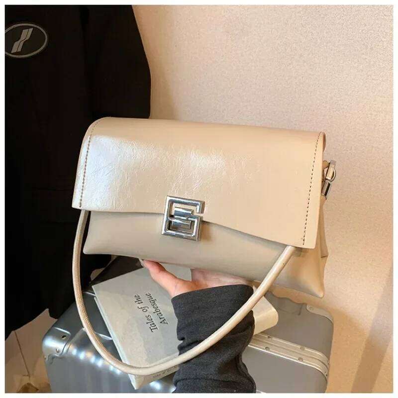 Timeless Minimalist Crossbody Bag For Women - High-End Leather Vintage Tote With Designer Letter