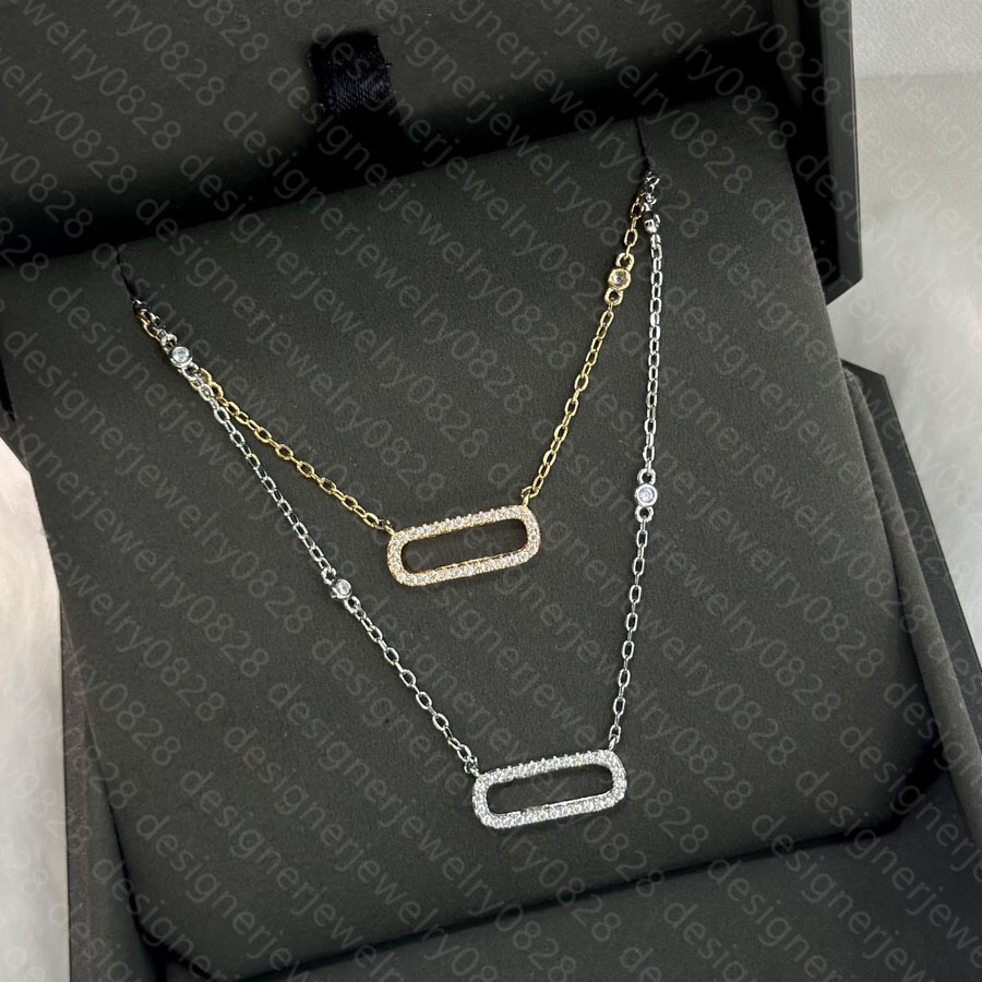 necklace designer necklace silver gold luxury jewelry slider diamond necklace design high quality necklace for woman girls Christmas gift