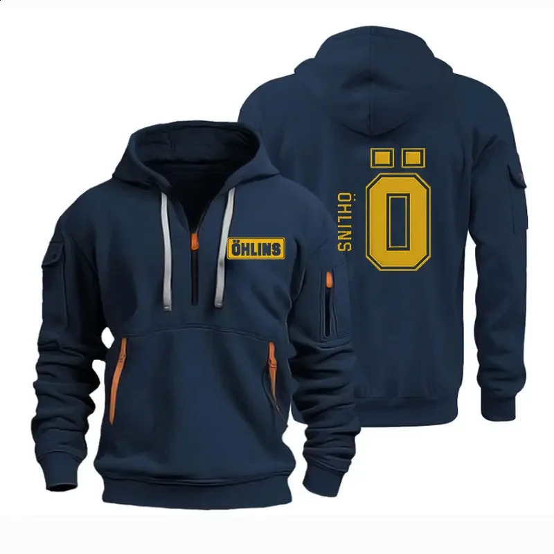 Autumn Winter Men Suspension Car Motorcycle Sport Racing Ohlins Shock Hoodies Long Sleeves Thermal Sweatshirt Ladies Unisex 250828