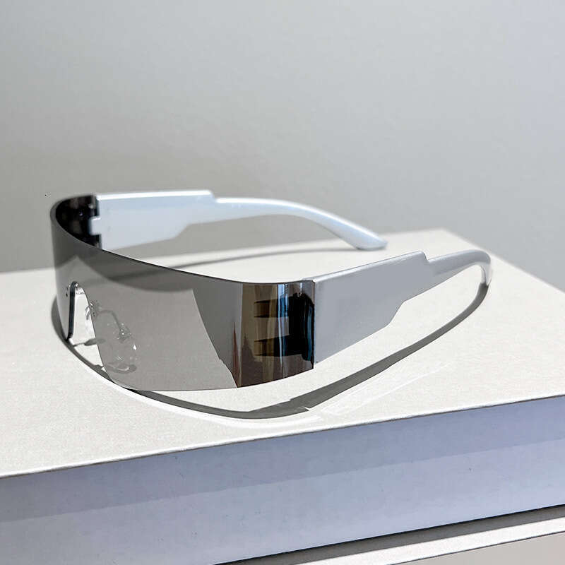 Future Technology Cyberpunk Frameless One-piece Trendy Unisex Cycling Sunglasses