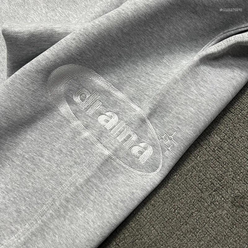 Men's Hoodies 25ss Oversized Heavyweight Cotton Drama Call Casual Street Embroidery Basic Slogan Sports Suit Men Women Sweatpants