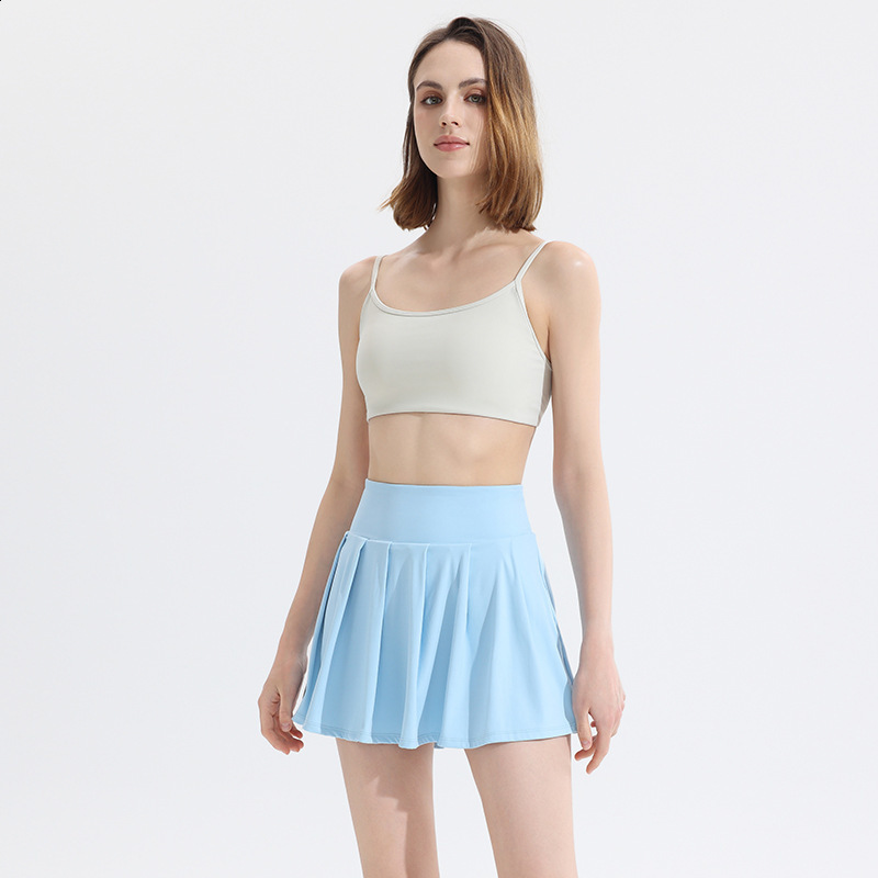 Summer Womens Sports High Waist Short Skirt Comfortable Breathable Belt Safety Pants and Pocket Yoga Golf Mini Skirt Pants 250322