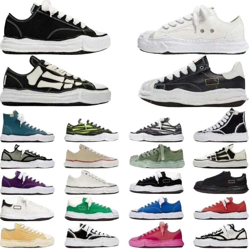 Top designer sneaker shoes maison sneakers miharas mens Peterson Hank women Blakey Canvas Low Black Pink Light Blue womens White PuX9DM# 942