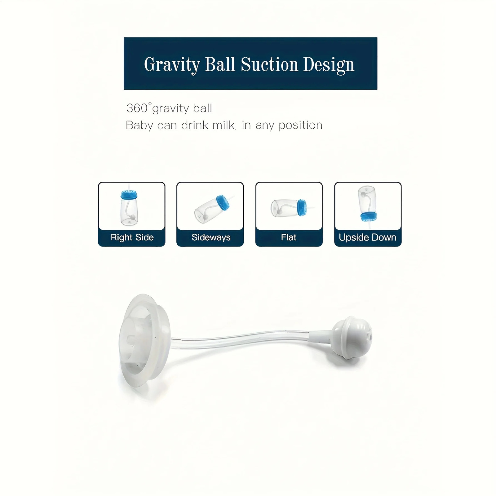 1pc 5oz150ml HandsFree PP Feeding Bottle with Straw Brush SelfFeeding NormalNeck Baby Bottle Set 250906