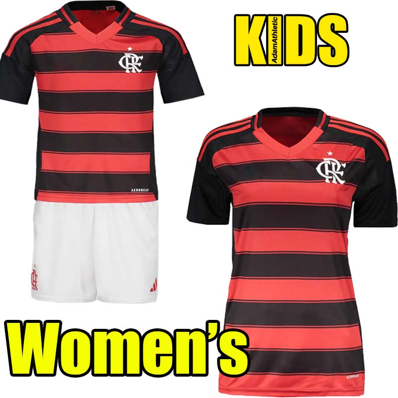 Flamengo women jerseys 25 26 Flamengo kids football shirts 2025 DE ARRASCAETA DE LA CRUZ B.HENRIQUE soccer jersey