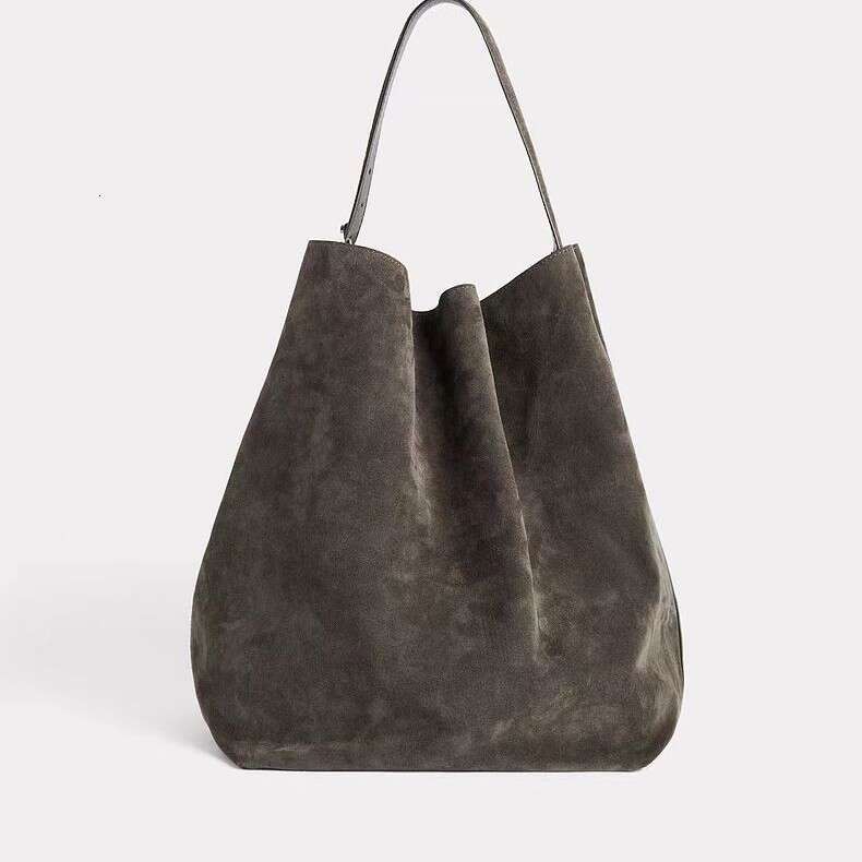 Designer Bag Tote Bag Shoulder Bag Niche Design Suede Matte Cowhide Bucket New Genuine Leather Commuter Women S Large Capacity Tote Bag