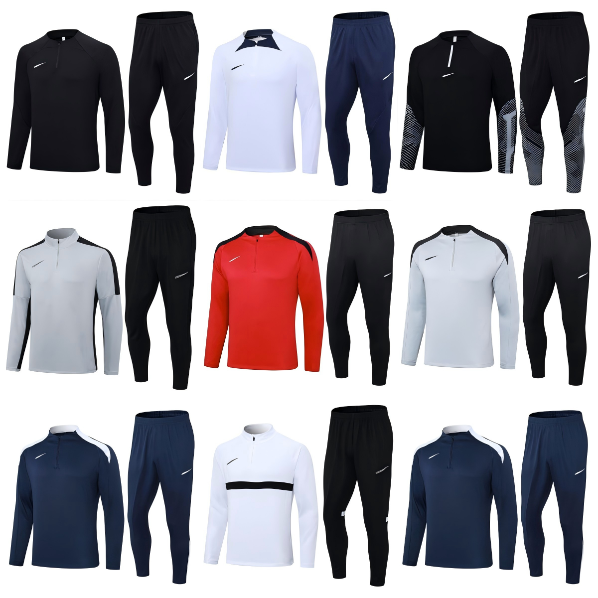 Designer mens tracksuits hoodie pants tech set two-piece tracksuit sport fitness suit running shirt pants quick-dry half zip jogger sportswear Asian Size hoodie nick