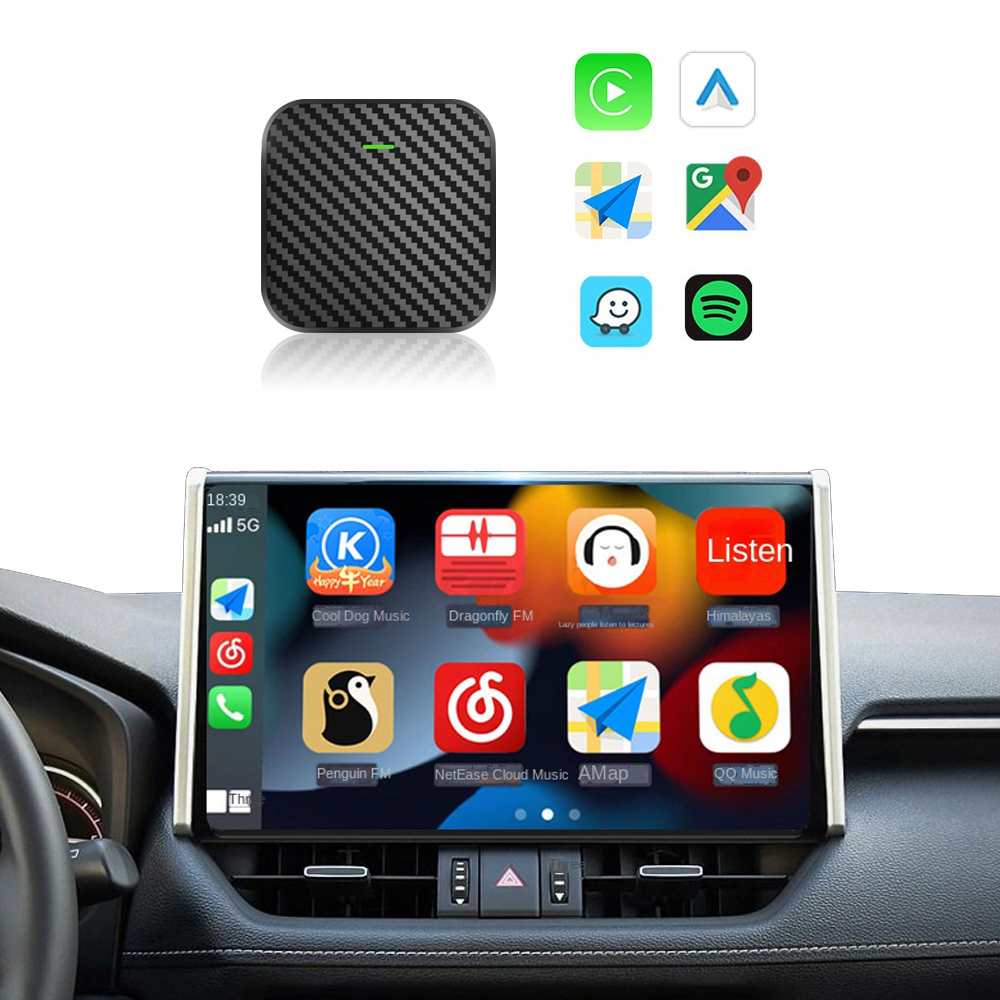 KOWANKIT Wireless CarPlay Android Auto Ai Box, Plug & Play Dongle Converts Wired To Wireless, Car Accessories, Interior, Watch Netflix YouTube in Car 
