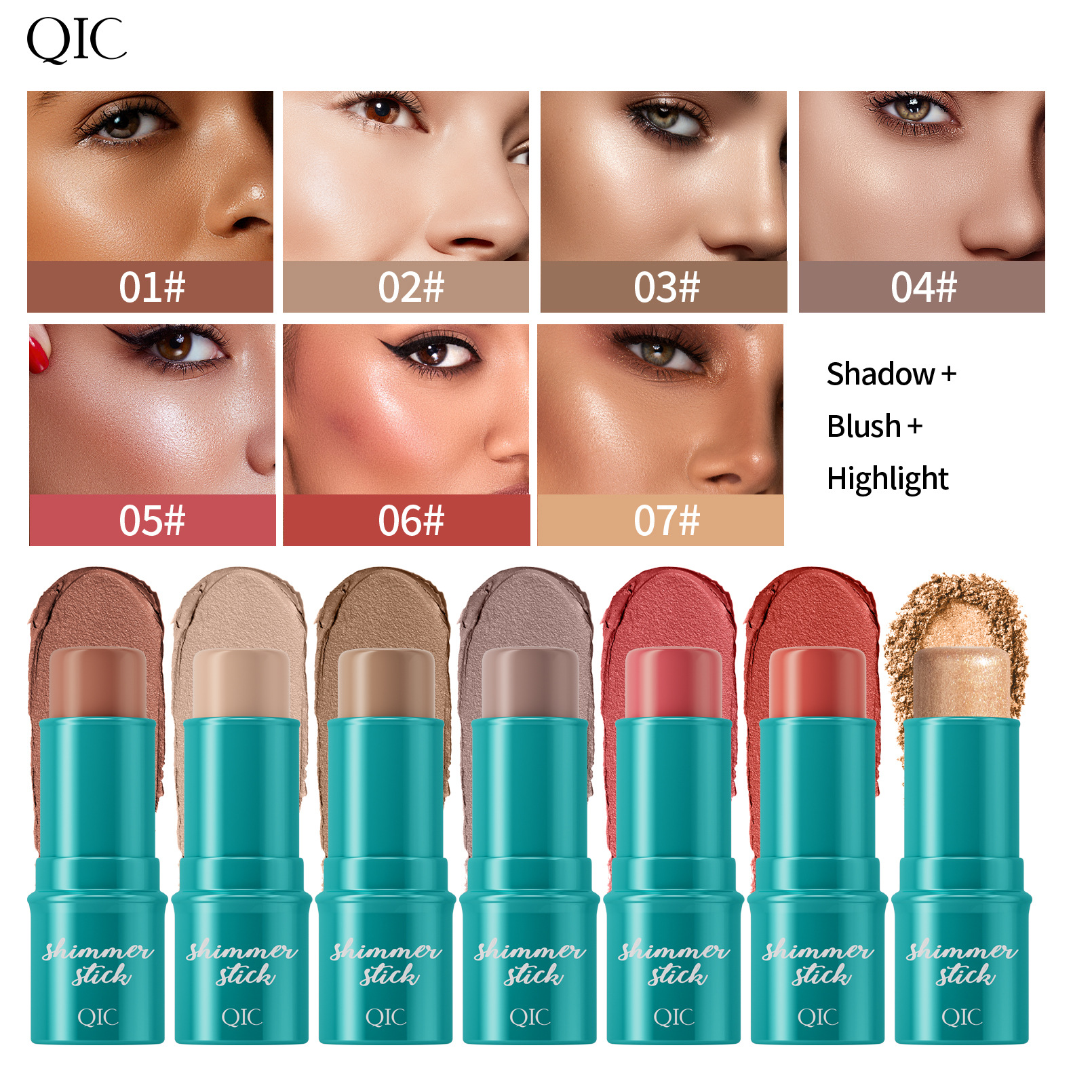 Highlighting&Bronzer Stick Face Brightening Blusher Rouge Concealer Pen Long Lasting Corrector Nose Shadow Contouring Cosmetics X250827