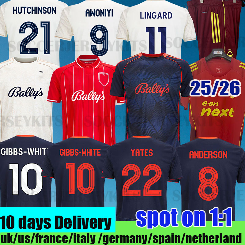 25 26 NottinghamS Forest shirts jersey goalkeeper 2025 2026 WOOD GIBBS WHITE Soccer Jersey FREULER GRABBAN DOMINGUEZ NFFC Football Shirt Men kids Kits pre match