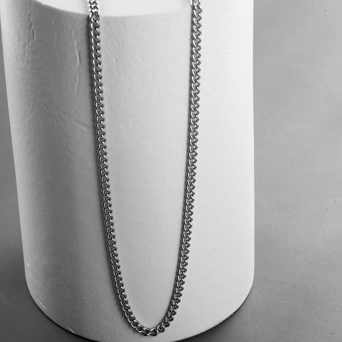 Stainless Steel Gold color Chain Necklace for men Long Chain Choker Men Collar Neck Lace Diy Pendant Silver Color Cord Lobster 250829