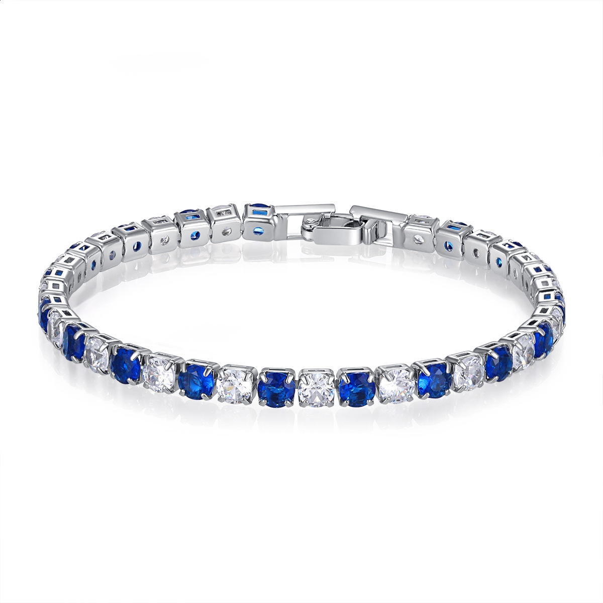 Fashion 4mm Intercolor Zircon Bracelet Light Tennis Bracelet For Women S925 Silver Original Men Unisex Hip Hop Jewelry Party Gift250318