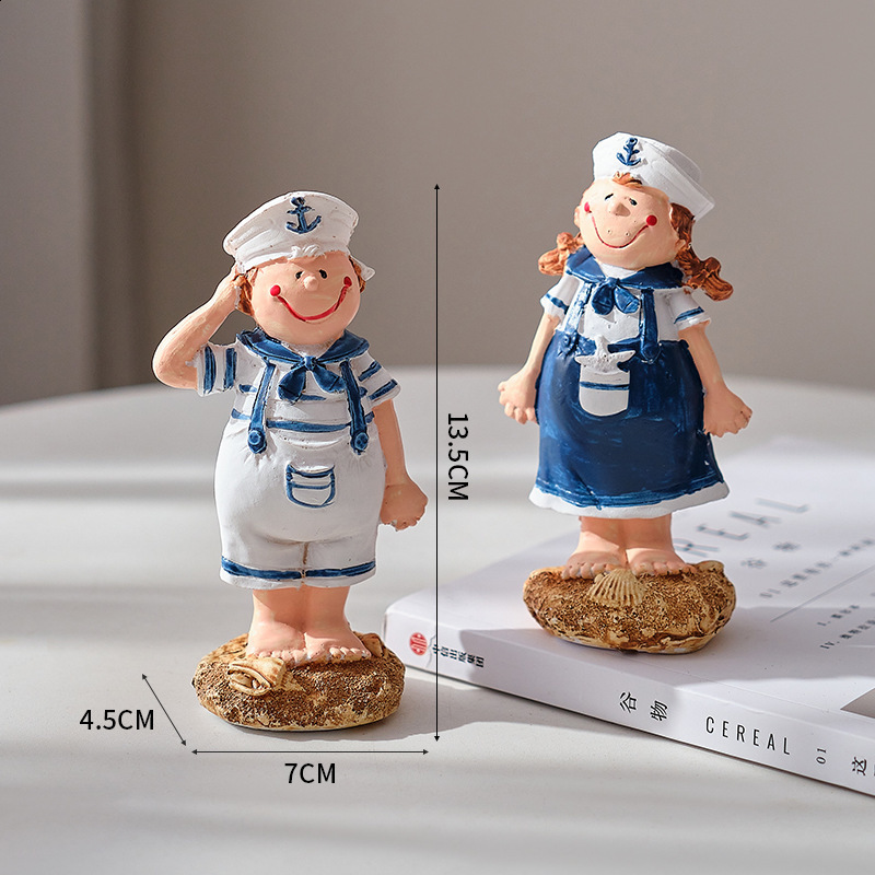 Mediterranean Tree Style Fat Doll Child Figurine Home Wine Cabinet Desktop Divider Decoration Doll Couple Painting250829