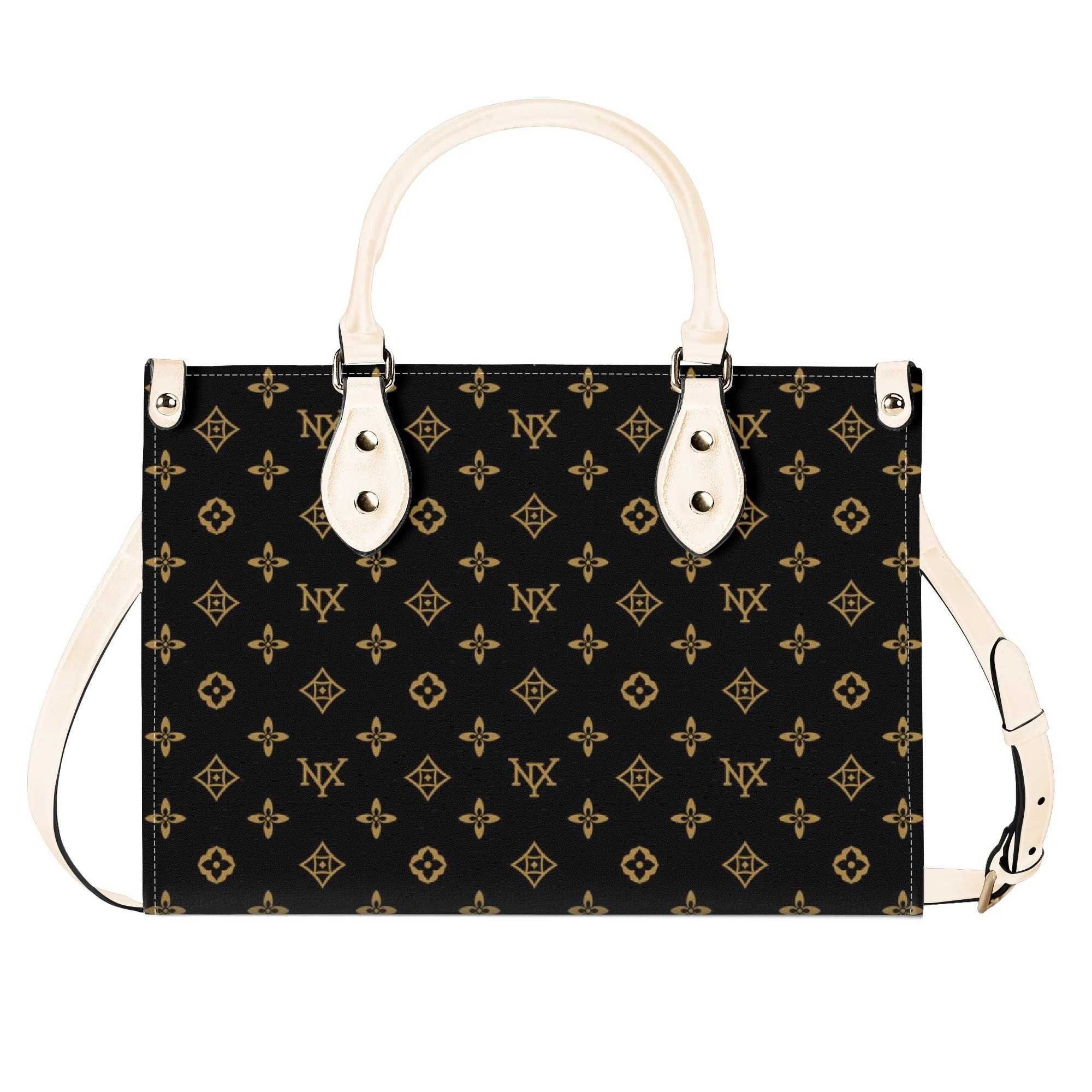 Luxury Twill Leather Tote Bag with Zip Closure Spacious Shopping black Wallet and Crossbody Bag for Women Messengers Purses 250829