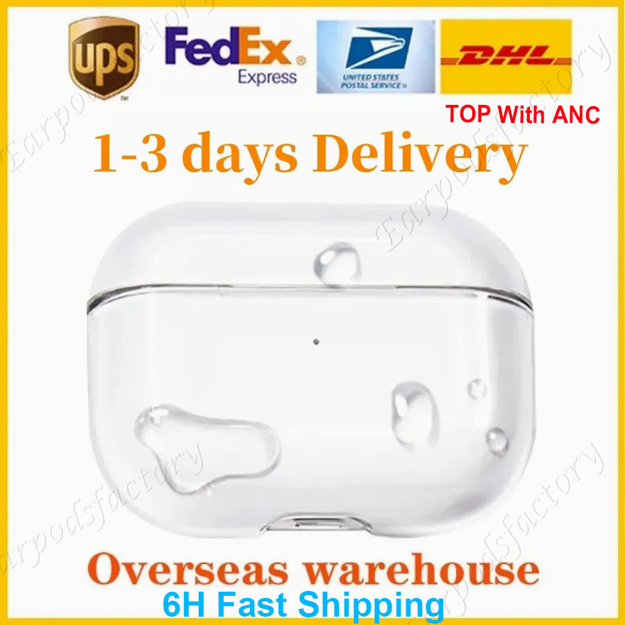 USA Stock for airpodspro2 airpodspros airpods airpodspros 4 air pods2 pro 2nd 3rd earbuds bluetooth headphones Solid Silicone Cute Cover Wireless Charging Box Case