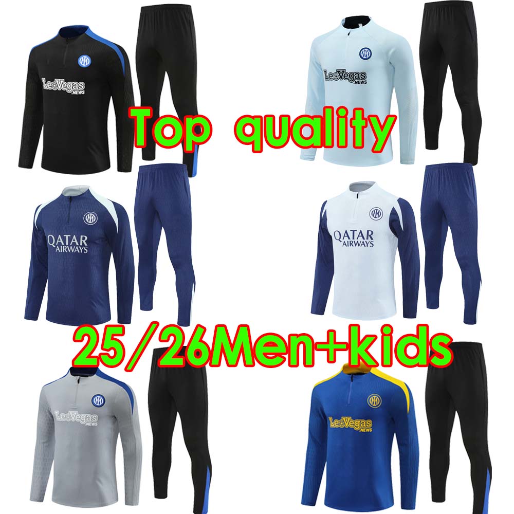 25 26 Inter LAUTARO MilanS soccer jersey 2025 2026 BARELLA TAREMI CALHANOGLU ZIELINSKI fottball jacket Training suit Football Jogger long-sleeved tracksuit set