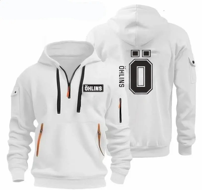 Autumn Winter Men Suspension Car Motorcycle Sport Racing Ohlins Shock Hoodies Long Sleeves Thermal Sweatshirt Ladies Unisex 250828