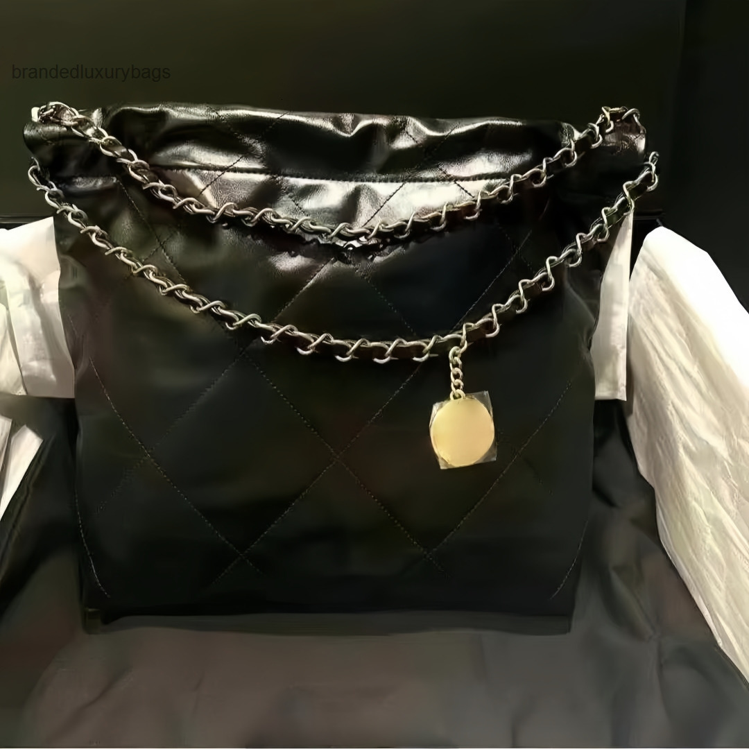 Classic Mini Bucket Bag Womens Vacation 22 Bags Top Quality Designer Tote Bag Gold Silver Buckle Chain Bag Large Capacity Drawstring Shopping Bag