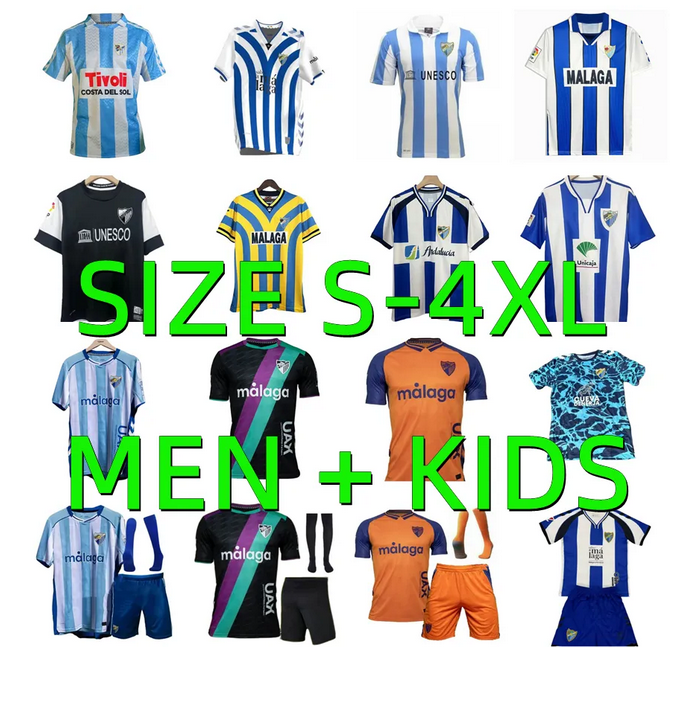 24 25 26 97 98 05 06 12 13 Malaga Mens Soccer Jerseys 2024 2025 2026 LARRUBIA JUANPE RAMON EINAR C. PUGA DIONI 120TH 25 Commemorative Pre-match men kids Football Shirts
