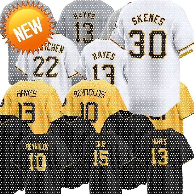 Custom MLB Pirates Baseball Jersey 8 Willie Stargell Roberto Clemente Paul Skenes Oneil Cruz Mitch Keller Bryan Reynolds Ke'Bryan Hayes Andrew Ji-Hwan Bae
