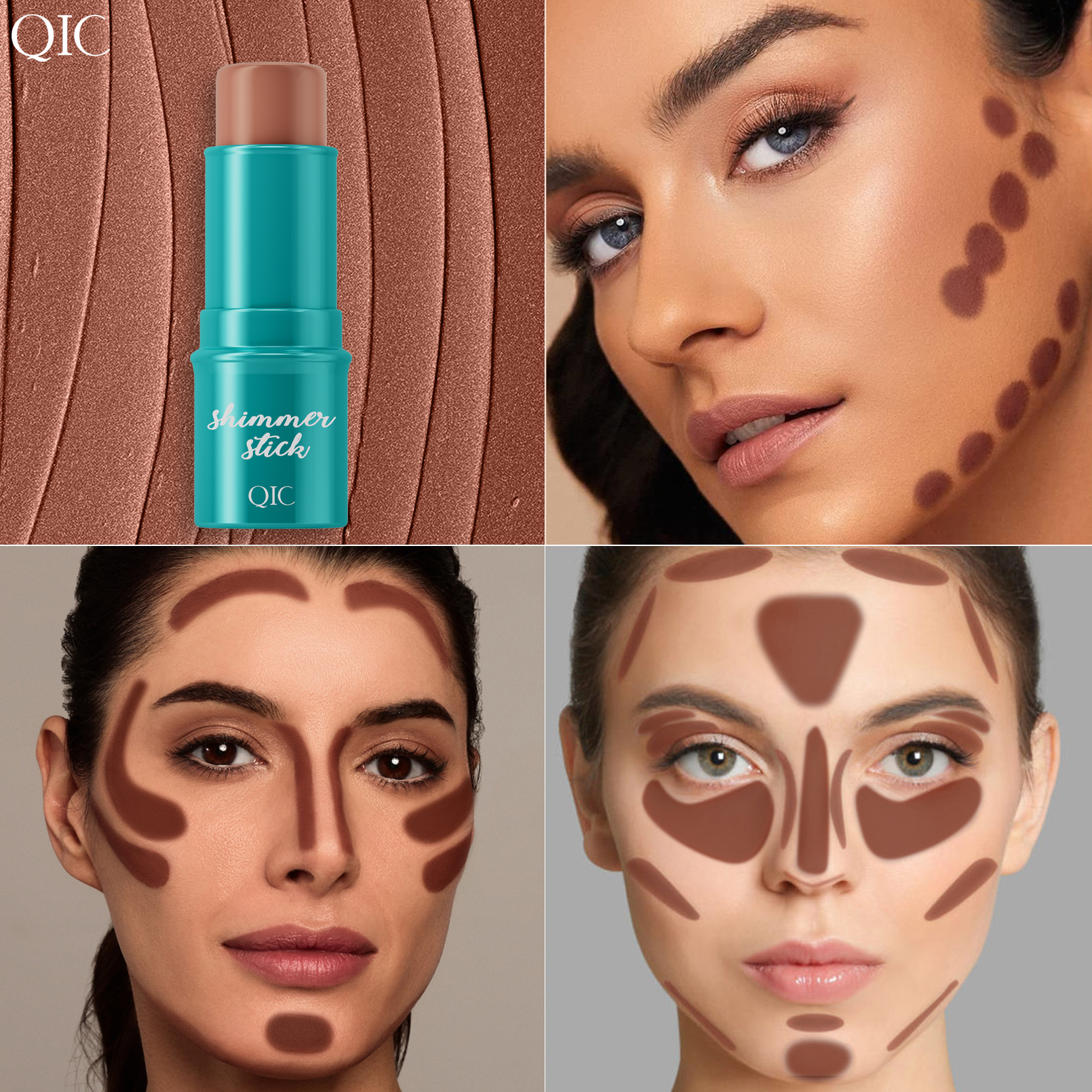 Highlighting&Bronzer Stick Face Brightening Blusher Rouge Concealer Pen Long Lasting Corrector Nose Shadow Contouring Cosmetics X250827