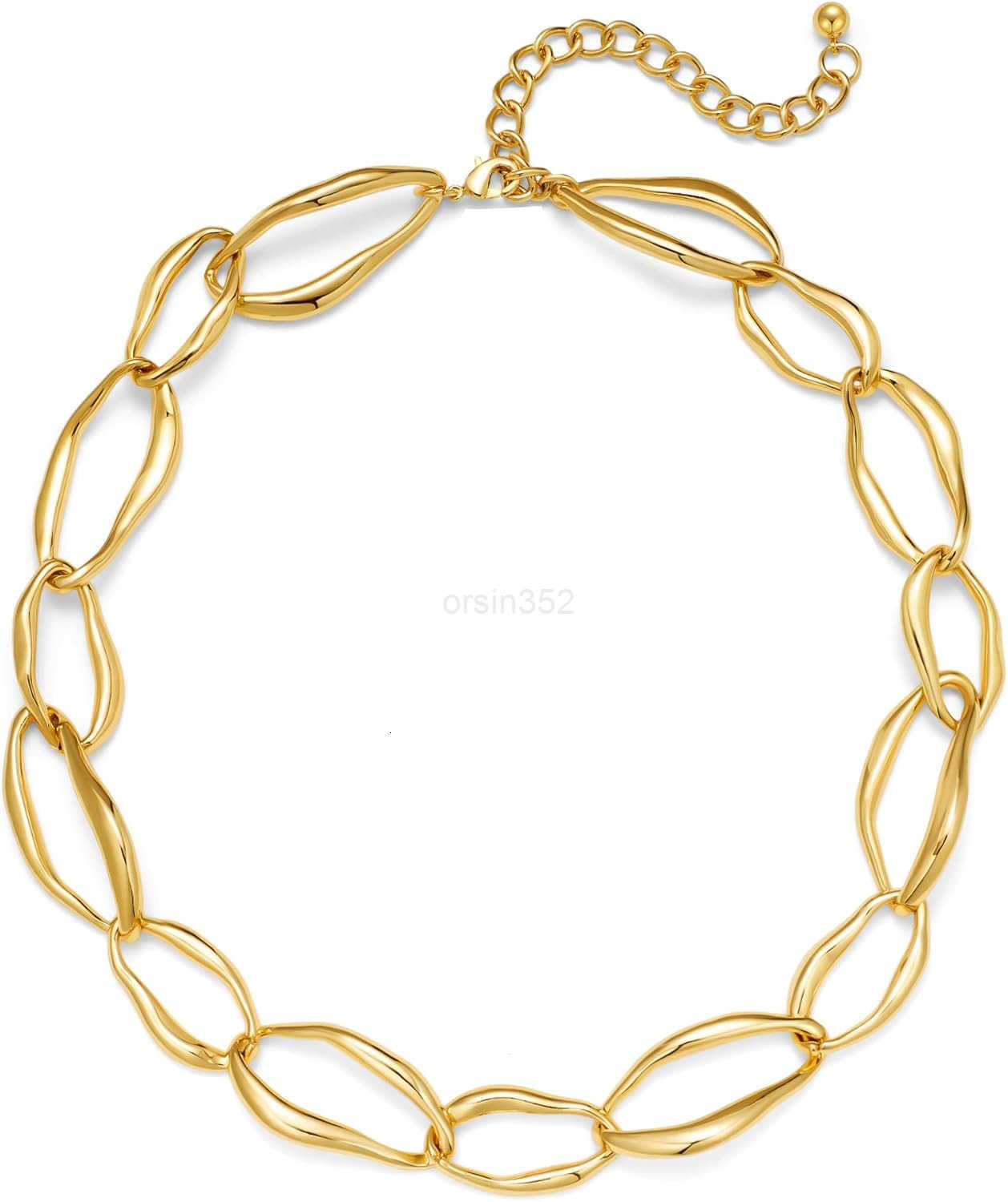 Gold Necklaces For Women Chunky Necklaces Trendy Gold Link Chain Necklace Fashion Choker Necklace Women Jewelry Gift M250829