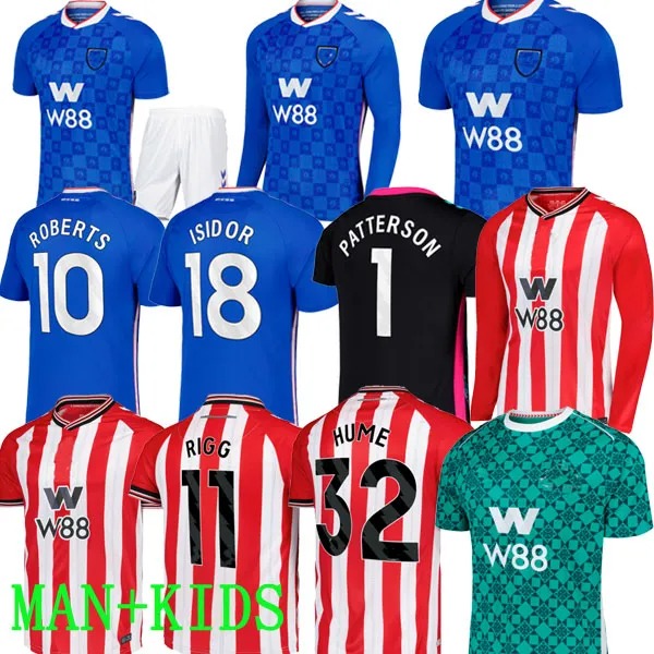 24 25 26 SUNDERLAND Home away Soccer Jerseys 92 05 06 STEWART SIMMS ROBERTS AMAD CLARKE EMBLETON DAJAKU EVANS NIEN Men Long sleeved Football Shirt kids kit PRITCHARD