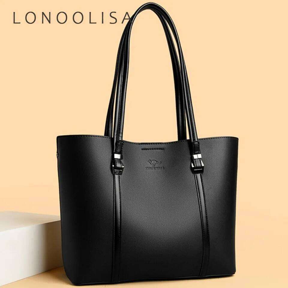 Shopping For Daily Commuting Shoulder High-End Pu Leather Handbags Caual Tote Hand Bags For Mother Sac New