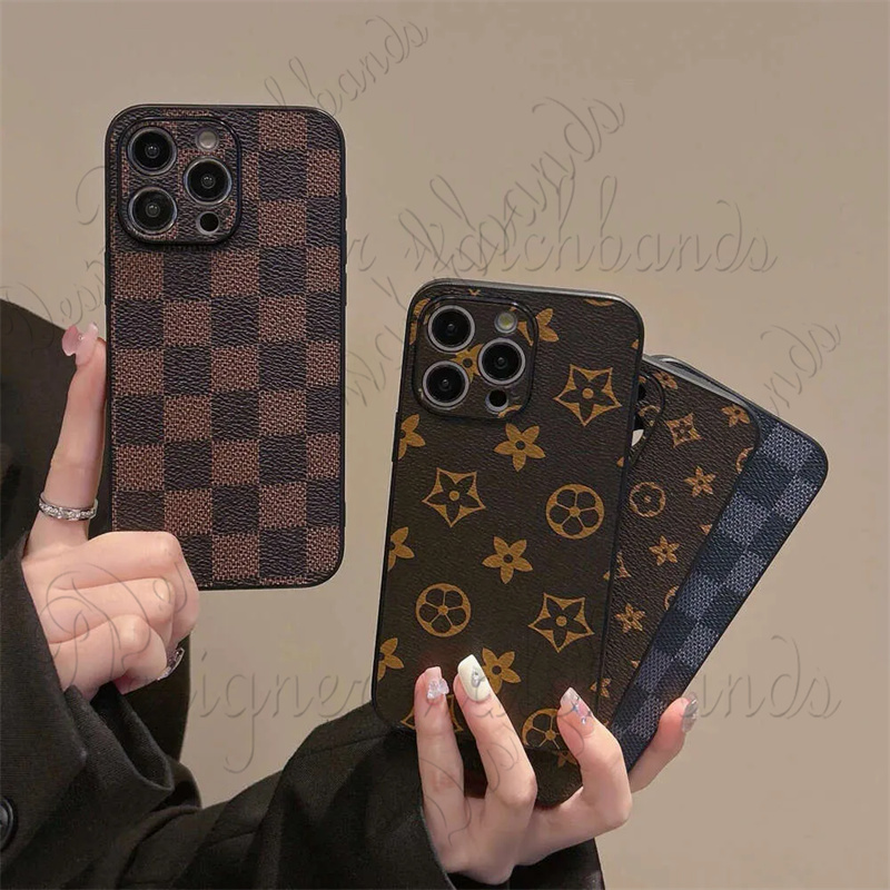 iPhone Case Designer Phone Cases for iPhone 17 Pro Max Case 16Plus 16Pro 15 Pro Max 14 13 12 Pro 11 15 Plus 14 Plus XR Case Fashion Leather Embossing 