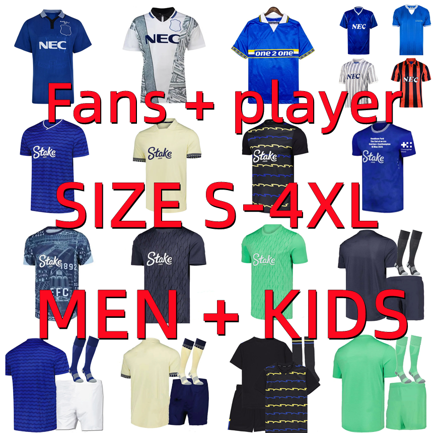 24 25 26 NDIAYE EFC EVERTONES soccer jerseys 2025 2026 McNEIL CALVERT-LEWIN MYKOLENKO TARKOWSKI KEANE BETO PICKFORD IROEGBUNAM football shirt Uniforms Men Kids kits