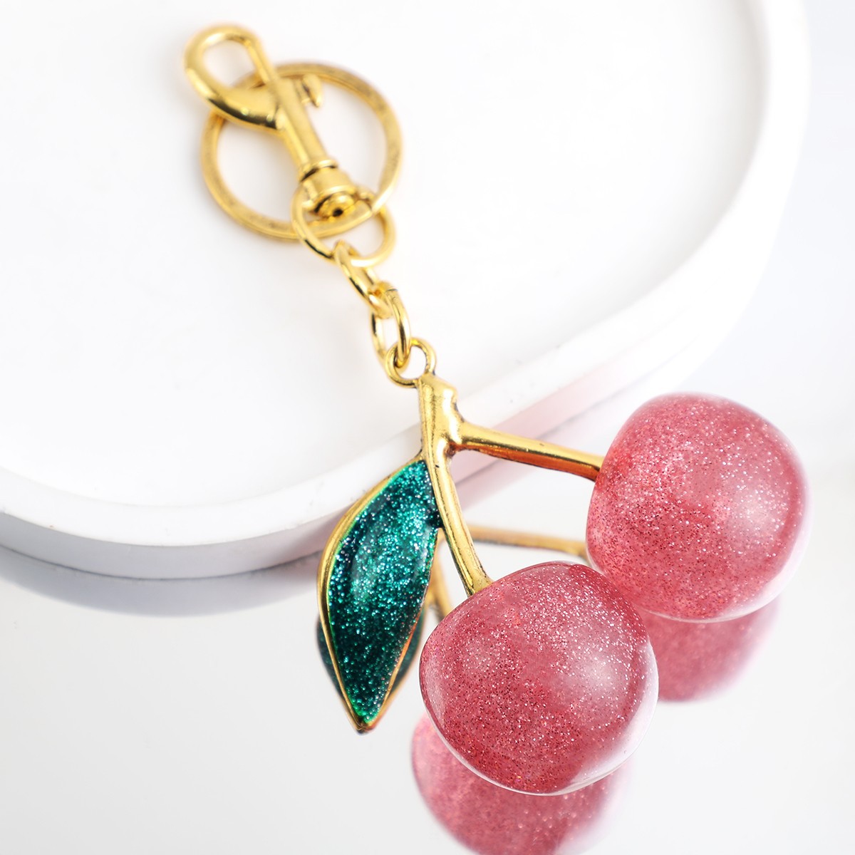 Cherry Keychains Exquisite Creative Handbag Accessory Car Key chain Decoration Gift